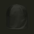 Dornavyn unisex beanie in a deep charcoal tone, shown from the front with a clean, minimal silhouette.