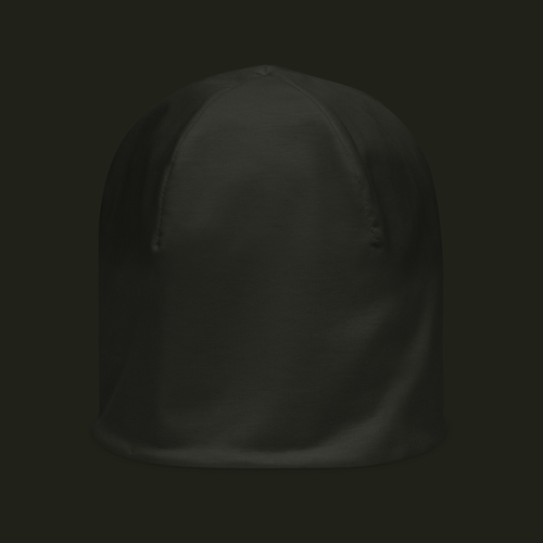 Dornavyn unisex beanie in a deep charcoal tone, shown from the front with a clean, minimal silhouette.